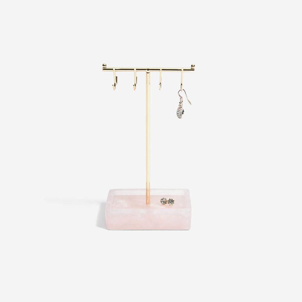 Stackers Mini T-Bar Jewellery Stand Rose Quartz - WARDROBE - Jewellery Storage - Soko and Co
