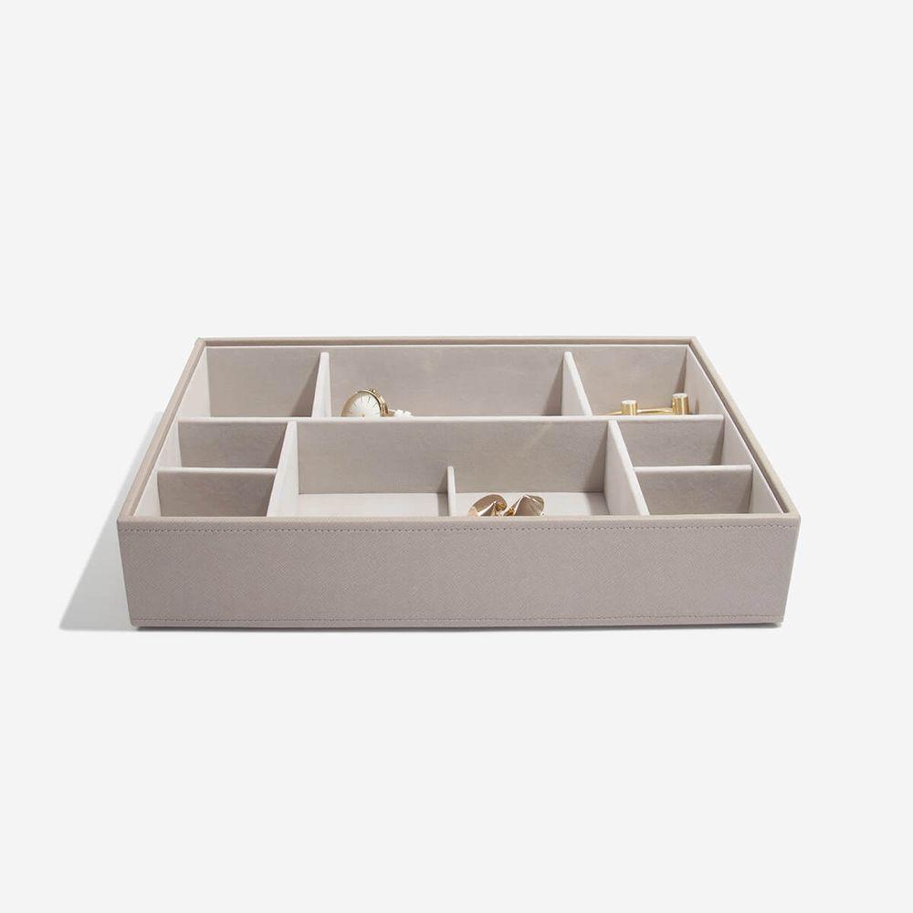 Stackers Supersize 11 Compartment Deep Jewellery Tray Taupe - WARDROBE - Jewellery Storage - Soko and Co