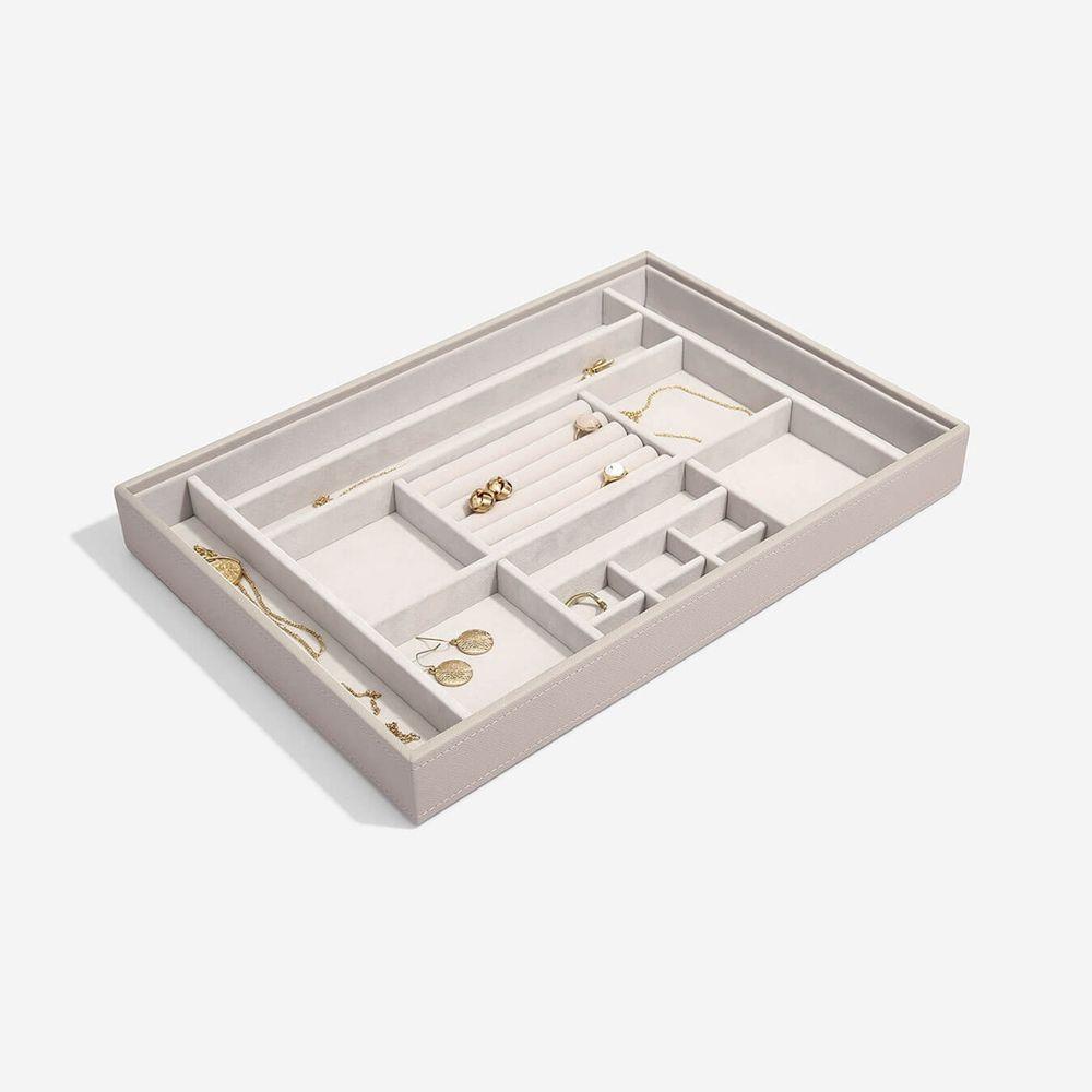 Stackers Supersize 16 Compartment Jewellery Tray Taupe - WARDROBE - Jewellery Storage - Soko and Co
