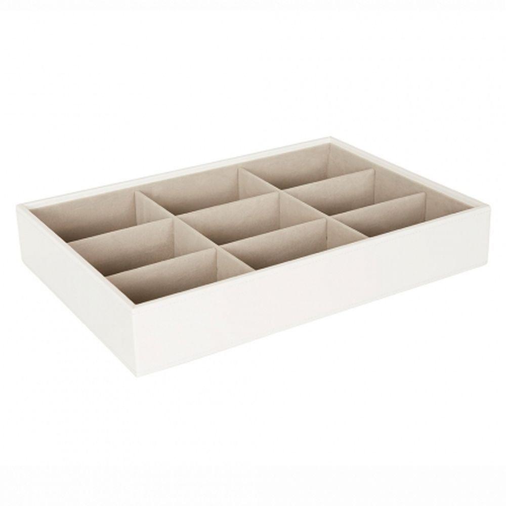 Stackers Supersize 9 Compartment Deep Jewellery Tray White - WARDROBE - Jewellery Storage - Soko and Co