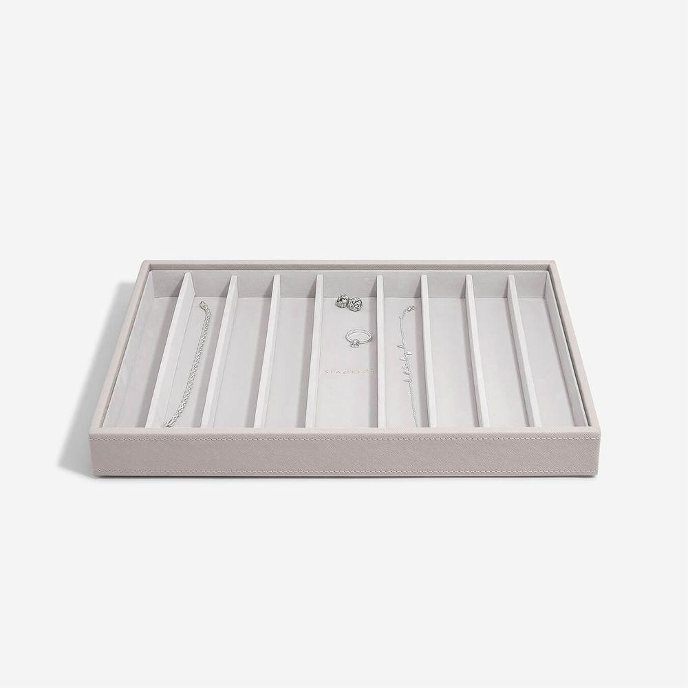 Stackers Supersize 9 Compartment Jewellery Tray Taupe - WARDROBE - Jewellery Storage - Soko and Co