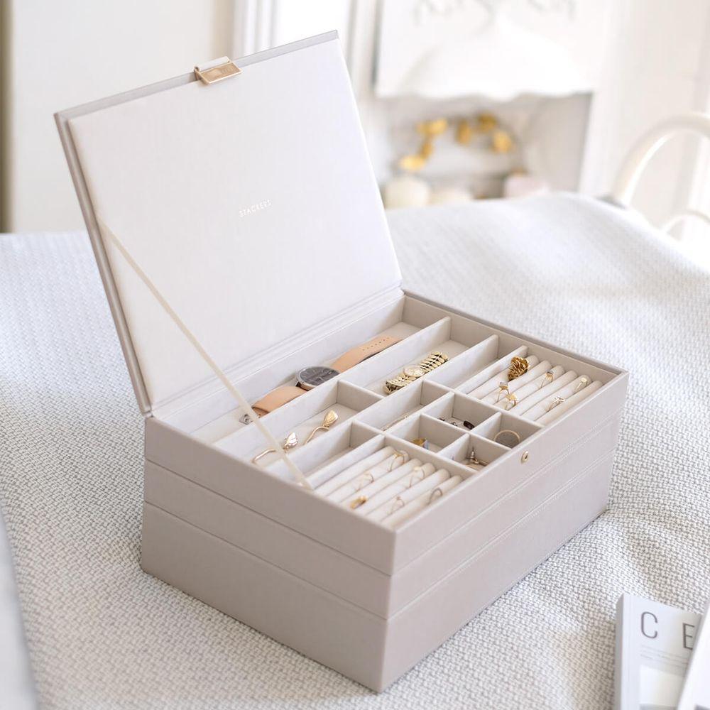 Stackers Supersize Jewellery Tray Set Taupe - WARDROBE - Jewellery Storage - Soko and Co