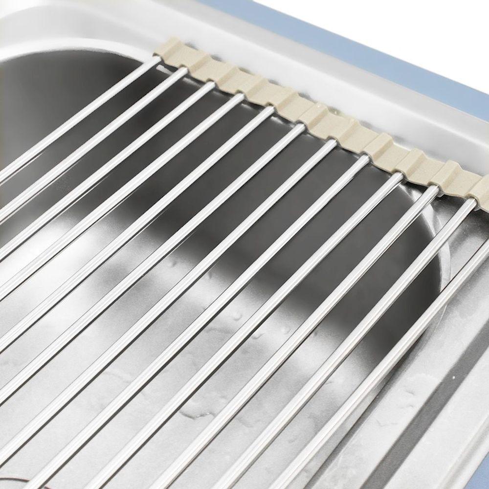 Stainless Steel Over Sink Roll Up Dish Rack - KITCHEN - Dish Racks and Mats - Soko and Co