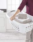 Sterilite 44L Hip Hugger Laundry Basket White - LAUNDRY - Baskets and Trolleys - Soko and Co