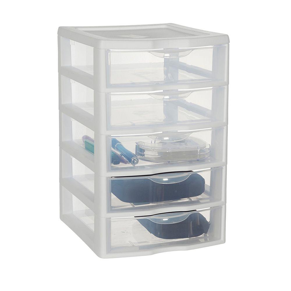 Little Drawer Unit Sterilite 5 Drawer Small Drawer Unit White | Soko & Co