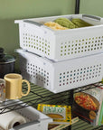 Sterilite Small Stackable Storage Basket White - LAUNDRY - Baskets and Trolleys - Soko and Co