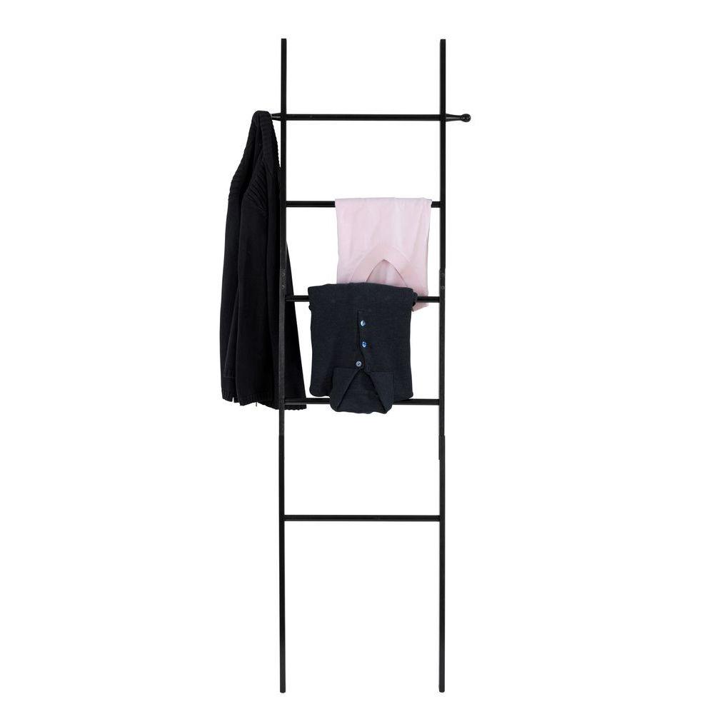 Suri Bamboo Towel Ladder Black - BATHROOM - Towel Racks - Soko and Co