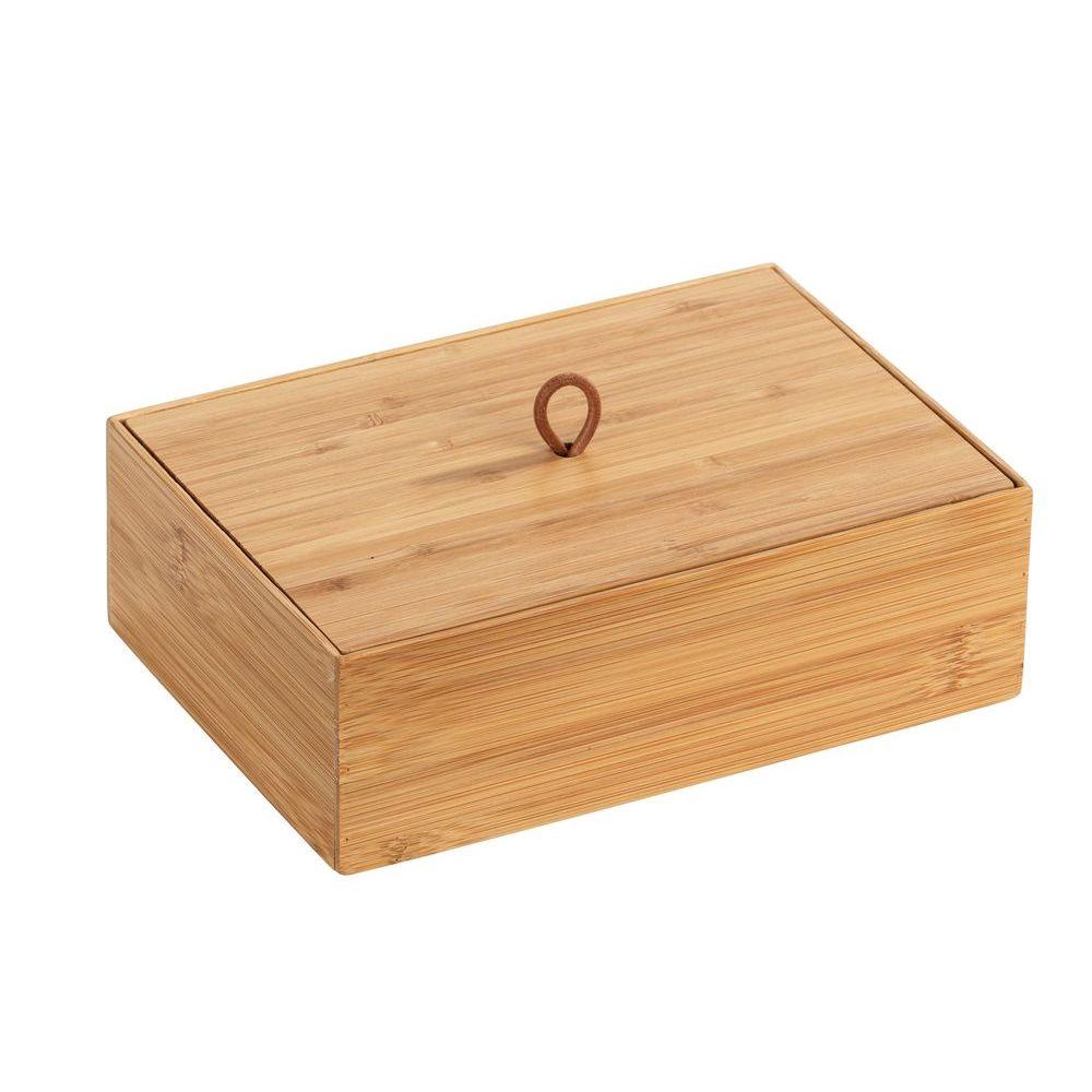 Terra Bamboo Storage Box with Lid Large - BATHROOM - Makeup Storage - Soko and Co
