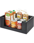 The Home Edit by iDesign Eco Wood Large Open Front Stackable Container Black - KITCHEN - Organising Containers - Soko and Co