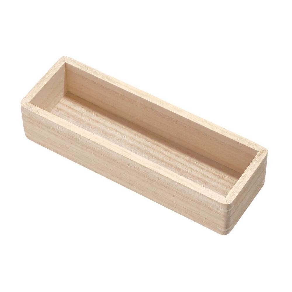 The Home Edit by iDesign Medium Eco Wood Drawer Organiser Natural - KITCHEN - Cutlery Trays - Soko and Co
