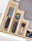The Home Edit by iDesign Square Eco Wood Drawer Organiser Natural - KITCHEN - Cutlery Trays - Soko and Co