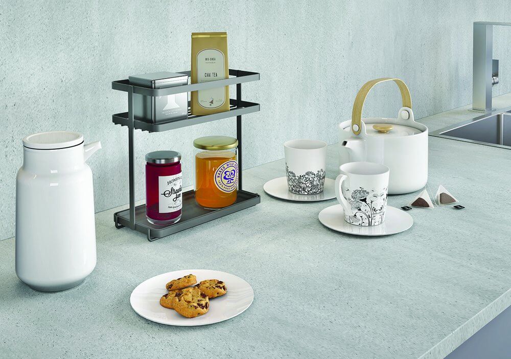 Tokyo 2 Tier Freestanding Spice Rack Matte Black | Soko & Co