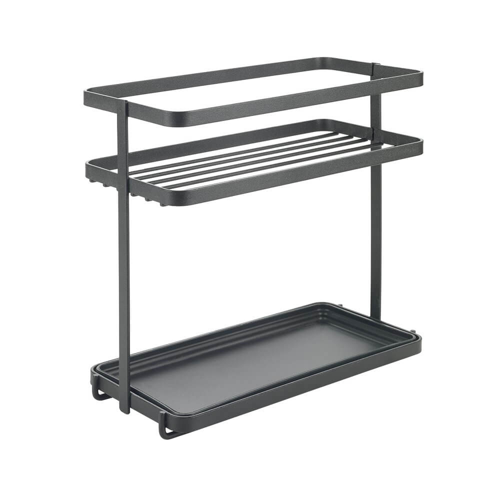 Tokyo 2 Tier Freestanding Spice Rack Matte Black - KITCHEN - Spice Racks - Soko and Co