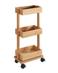 Tortona 3 Tier Bamboo Storage Trolley - HOME STORAGE - Storage Trolleys - Soko and Co