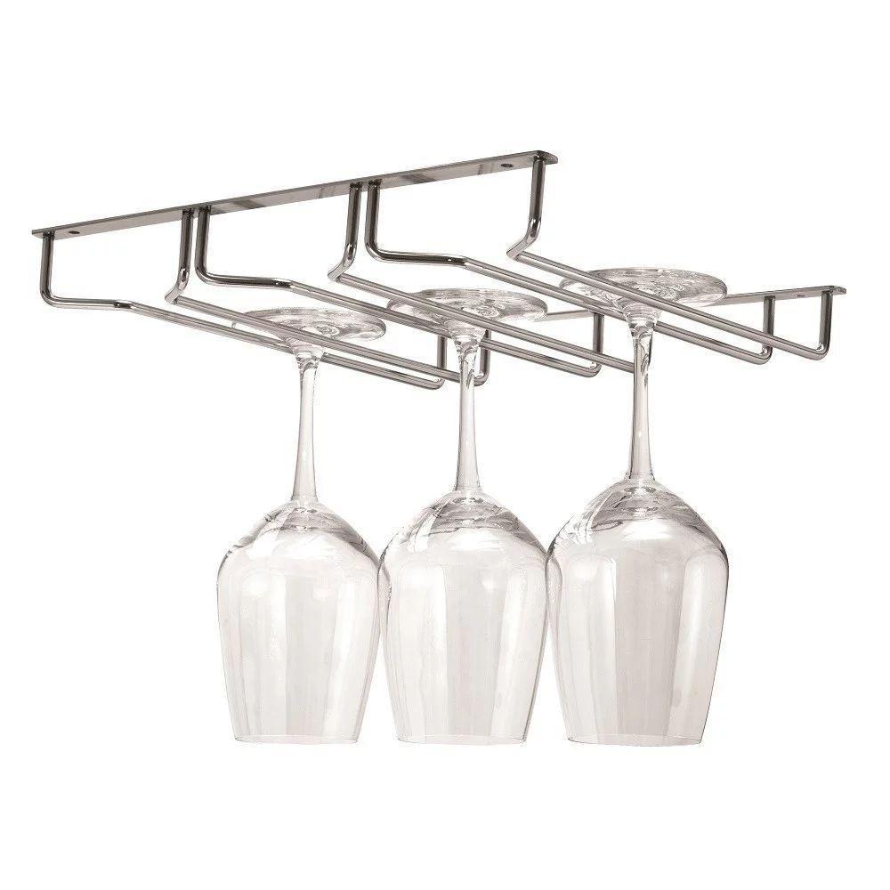 Triple Chrome Wine Glass Rack - WINE - Glass Holders and Racks - Soko and Co