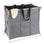 Triple Laundry Hamper Mottled Grey - LAUNDRY - Hampers - Soko and Co