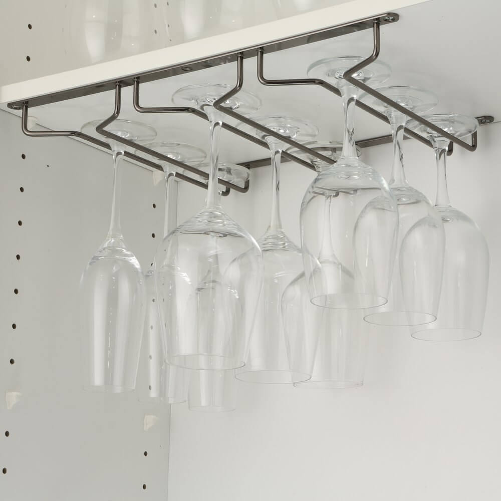 Triple Wine Glass Rack Black | Soko & Co