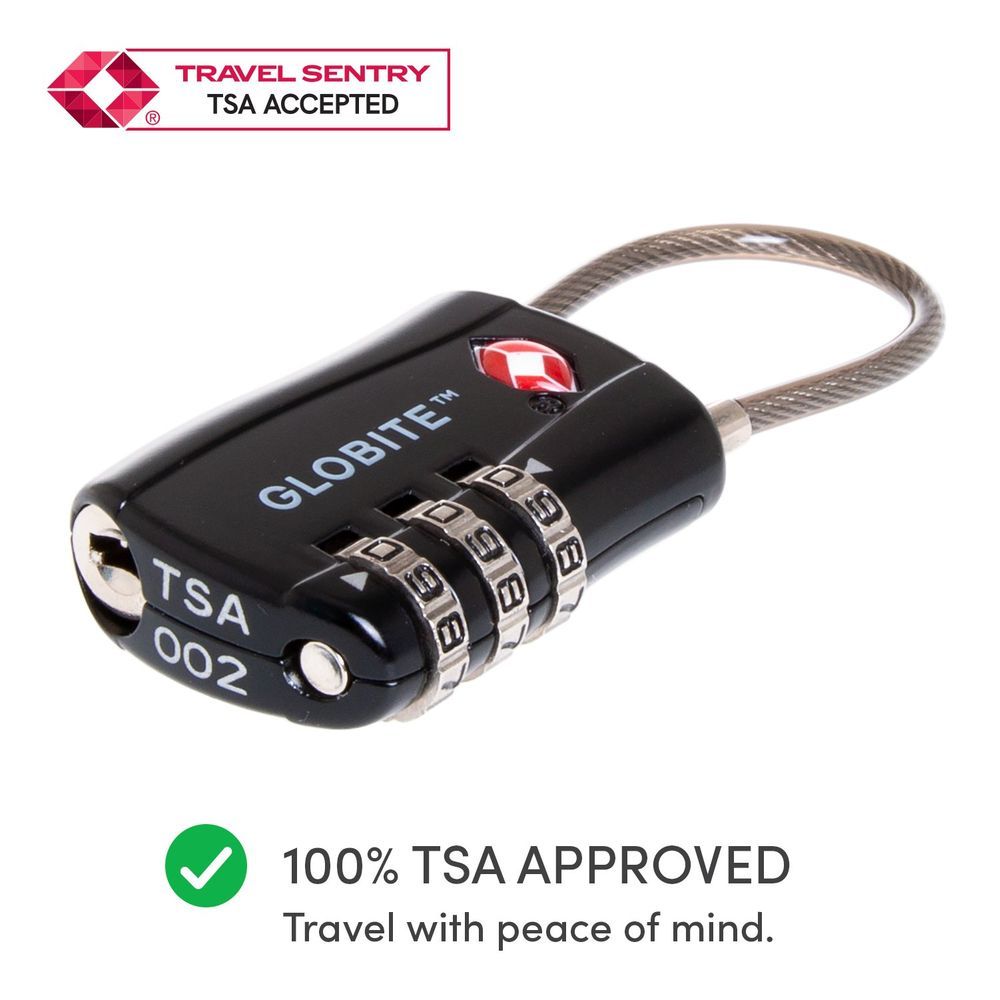 TSA Long Neck Combination Luggage Lock Black - LIFESTYLE - Travel and Outdoors - Soko and Co
