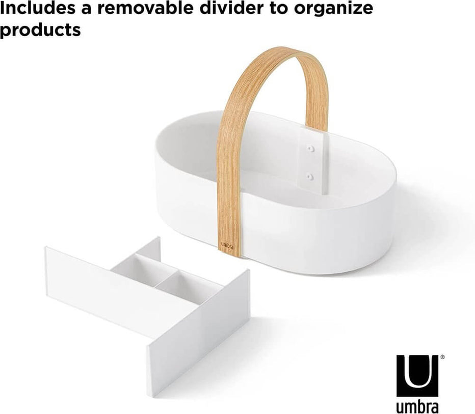 Umbra Bellwood Bathroom Storage Caddy White | Soko & Co