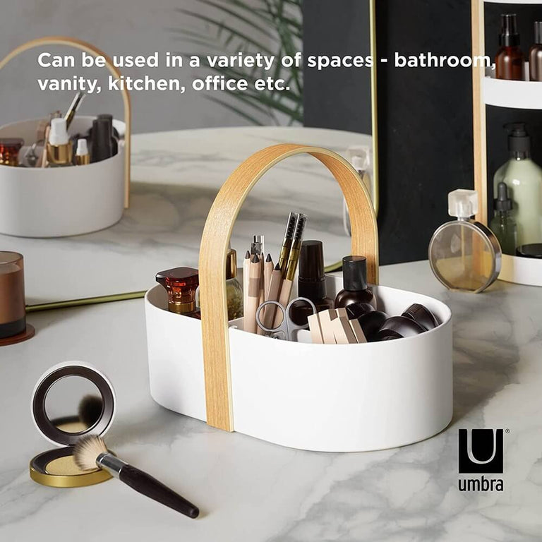 Umbra Bellwood Bathroom Storage Caddy White Soko & Co