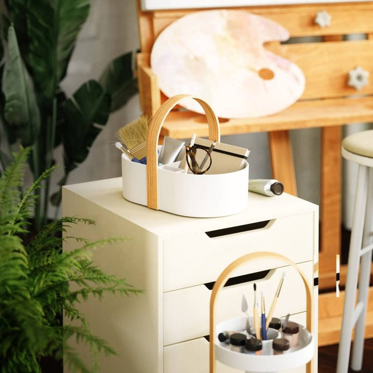 Umbra Bellwood Bathroom Storage Caddy White Soko & Co