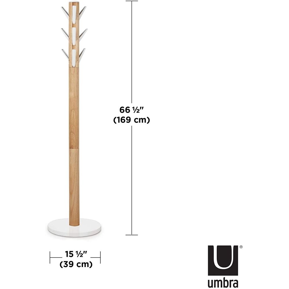 Umbra Flapper Hat &amp; Coat Rack Natural &amp; White - HOME STORAGE - Hat and Coat Racks - Soko and Co