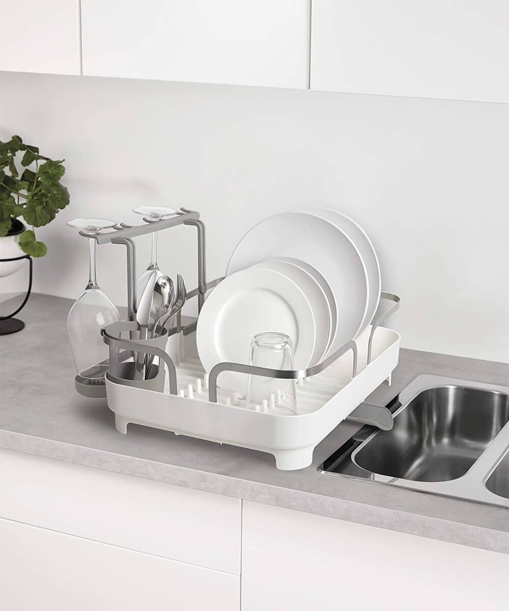 Umbra Holster Deluxe Dish Rack White - KITCHEN - Dish Racks and Mats - Soko and Co