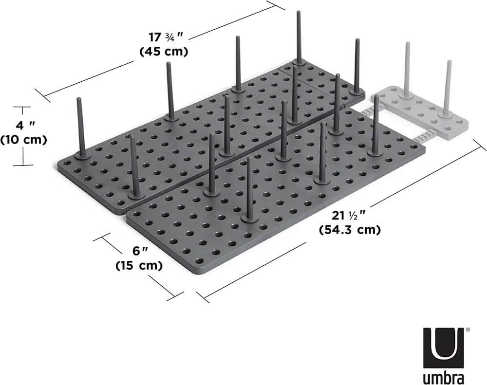 Umbra Peggy Pot &amp; Lid Drawer Organiser 2 Pack Charcoal - KITCHEN - Cutlery Trays - Soko and Co