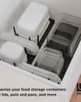 Umbra Peggy Pot & Lid Drawer Organiser 2 Pack Charcoal - KITCHEN - Cutlery Trays - Soko and Co