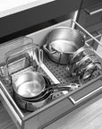 Umbra Peggy Pot & Lid Drawer Organiser 2 Pack Charcoal - KITCHEN - Cutlery Trays - Soko and Co