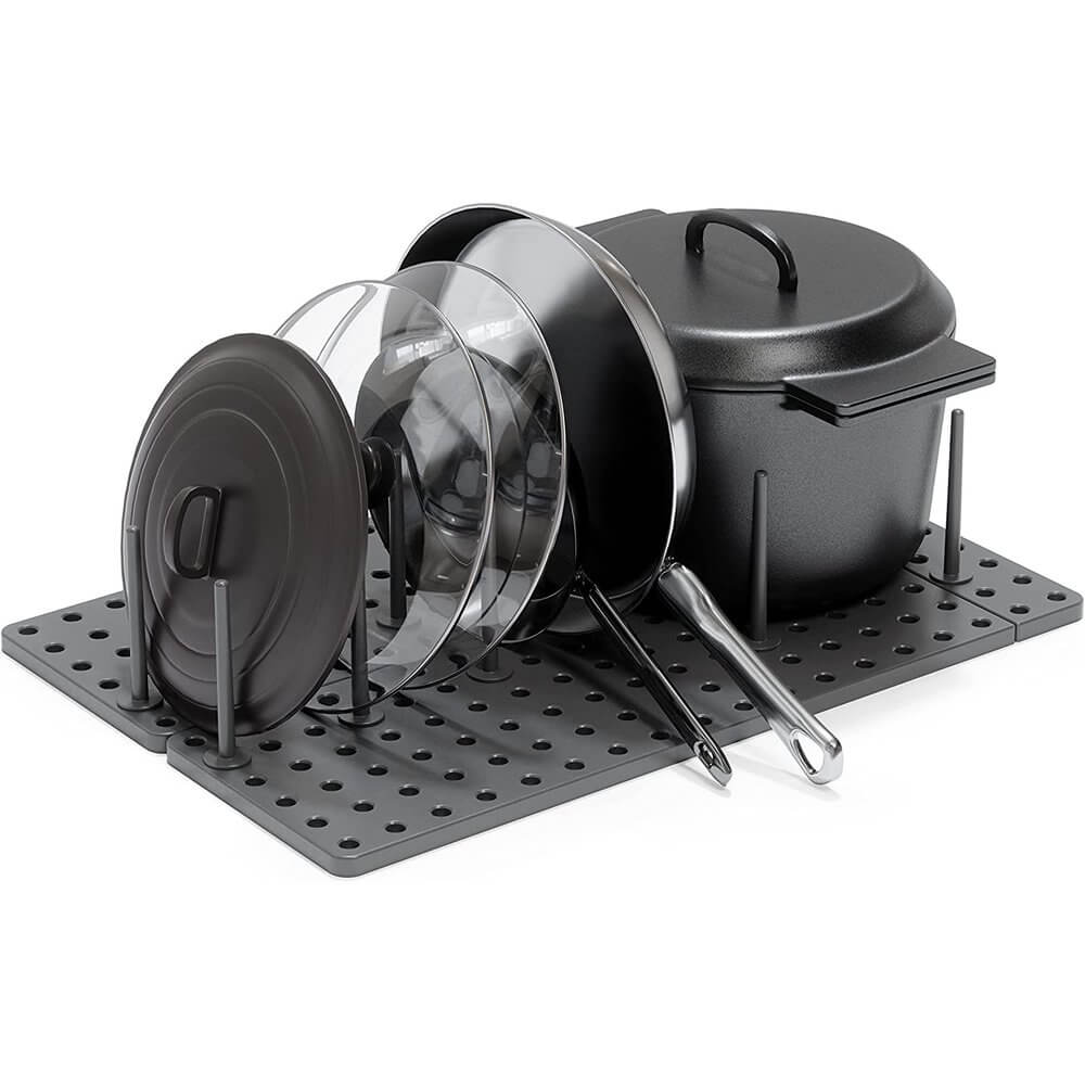 Umbra Peggy Pot & Lid Drawer Organiser 2 Pack Charcoal - KITCHEN - Cutlery Trays - Soko and Co