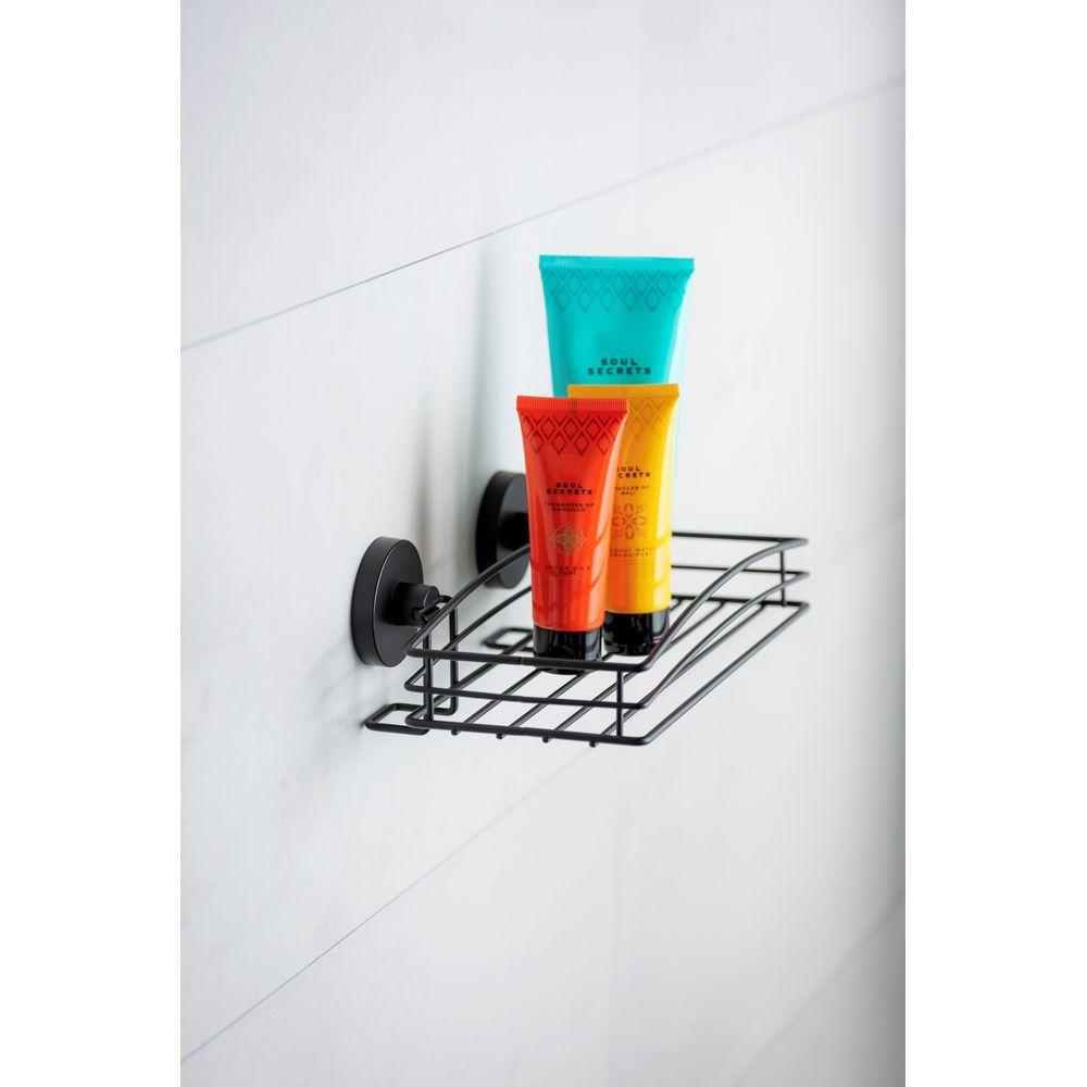 Vac Lock Suction Shower Shelf Matte Black - BATHROOM - Suction - Soko and Co