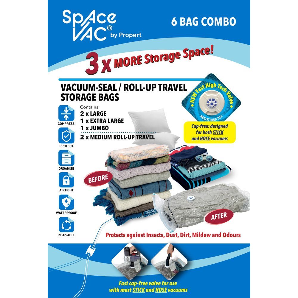 Vacuum Seal Storage Bag Combo 6 Pack - WARDROBE - Storage - Soko and Co