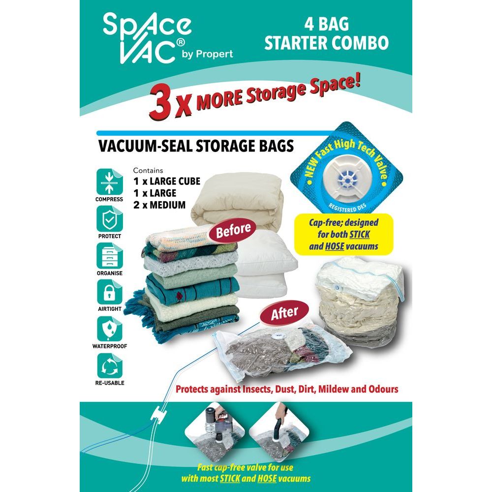 Vacuum Seal Storage Bag Starter Combo 4 Pack - WARDROBE - Storage - Soko and Co