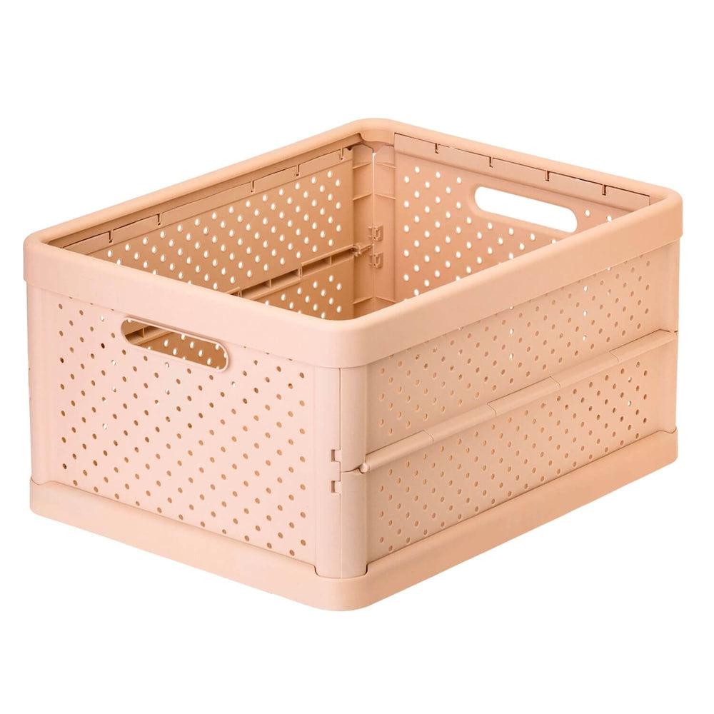 Vigar 32L Foldable Storage Crate Peach Pink - HOME STORAGE - Plastic Boxes - Soko and Co