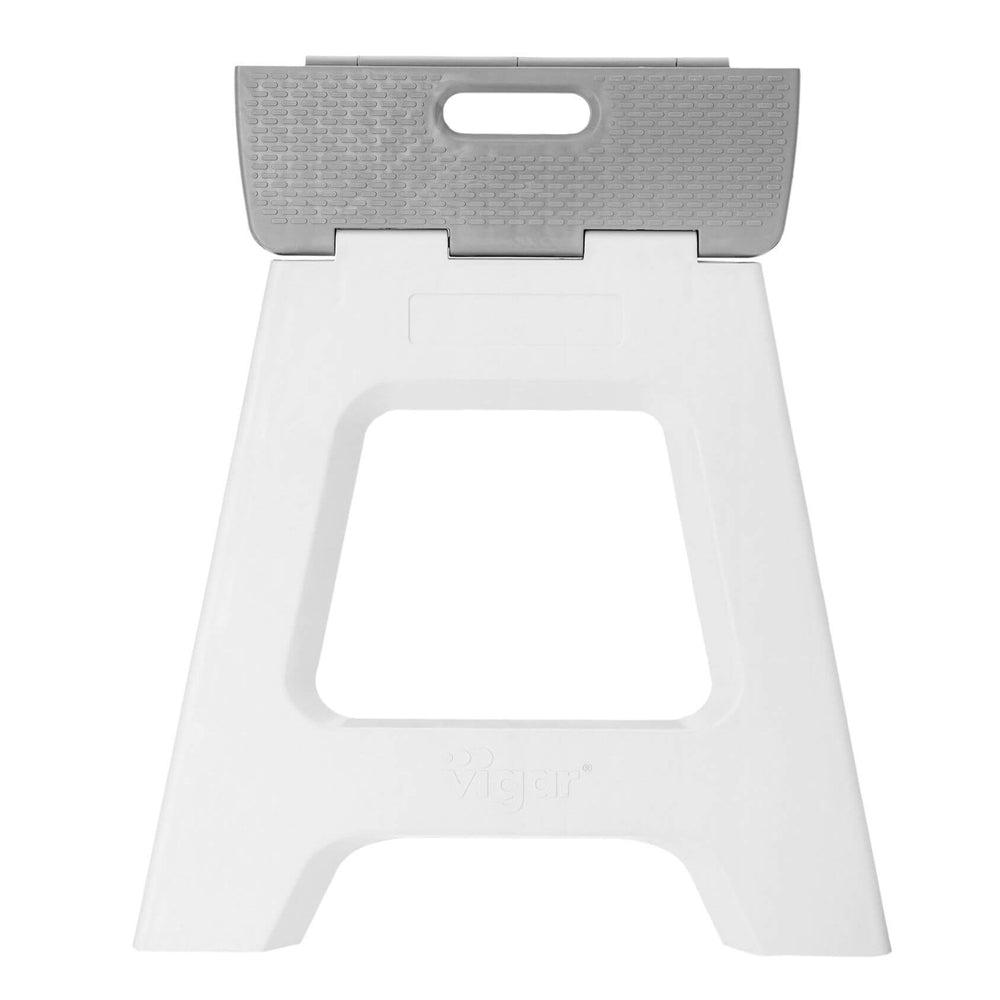 Vigar 40cm 2 Step Folding Step Stool Grey - LAUNDRY - Ladders - Soko and Co