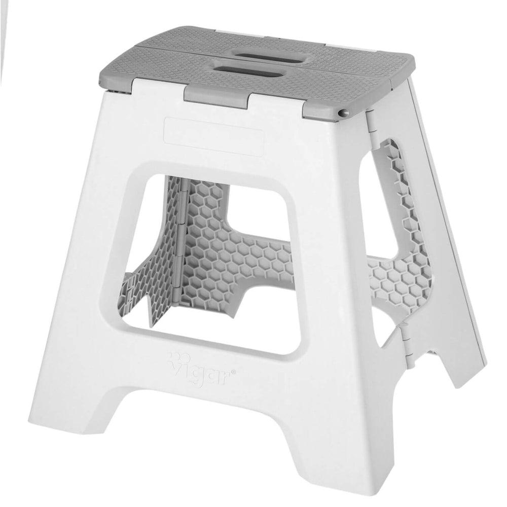 Vigar 40cm 2 Step Folding Step Stool Grey | Soko & Co