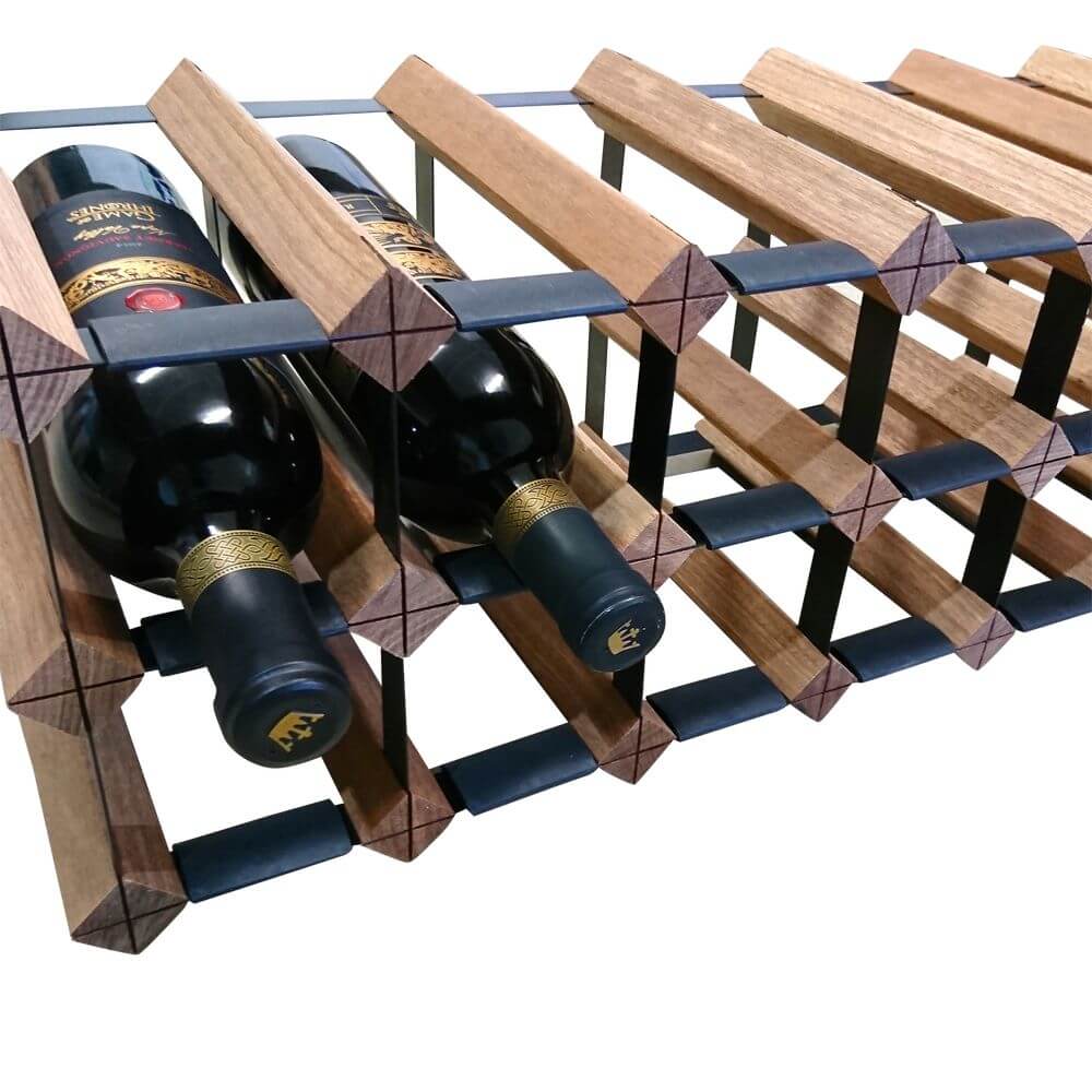 Vino Stack 12 Pocket Mahogany Wine Rack | Soko & Co