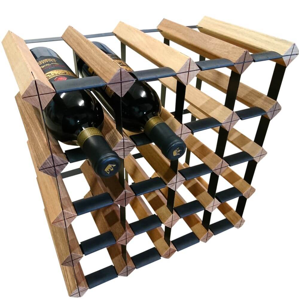 Vino Stack 16 Pocket Mahogany Wine Rack - WINE - Wine Racks - Soko and Co