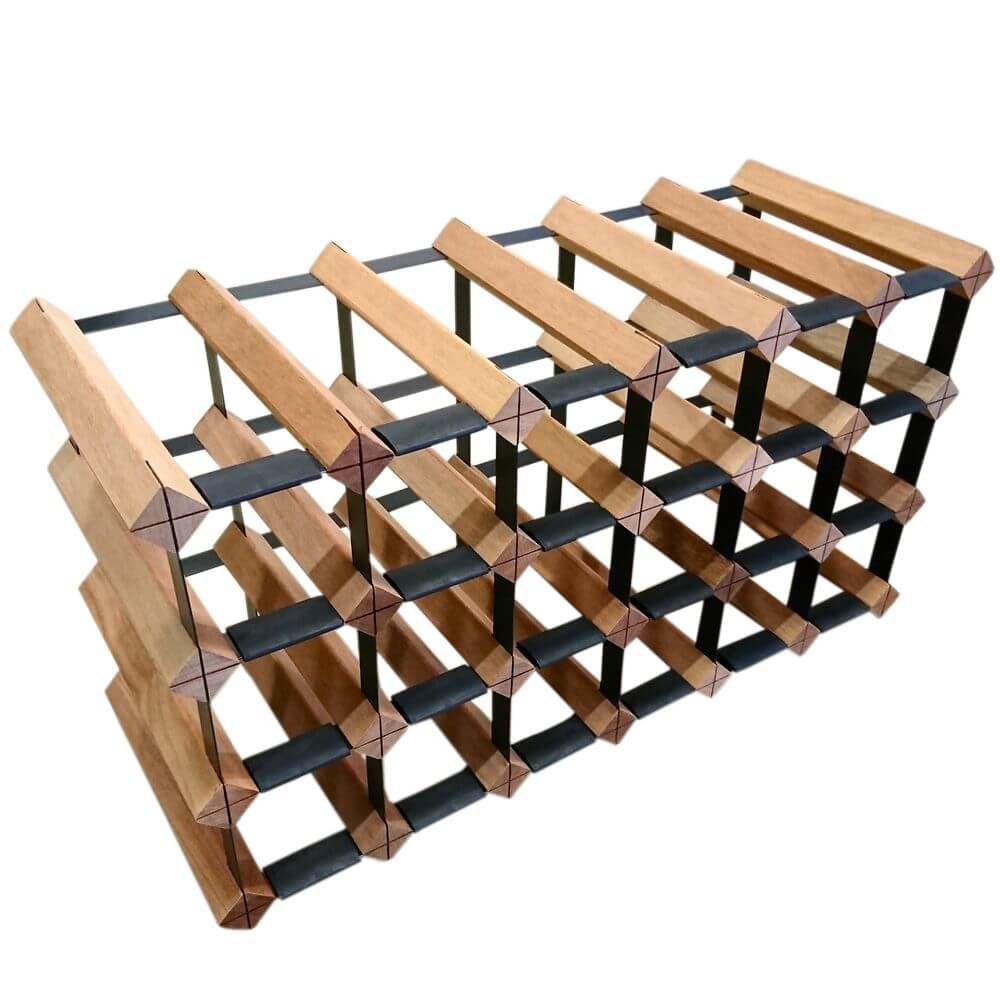 Vino Stack 18 Pocket Mahogany Wine Rack | Soko & Co