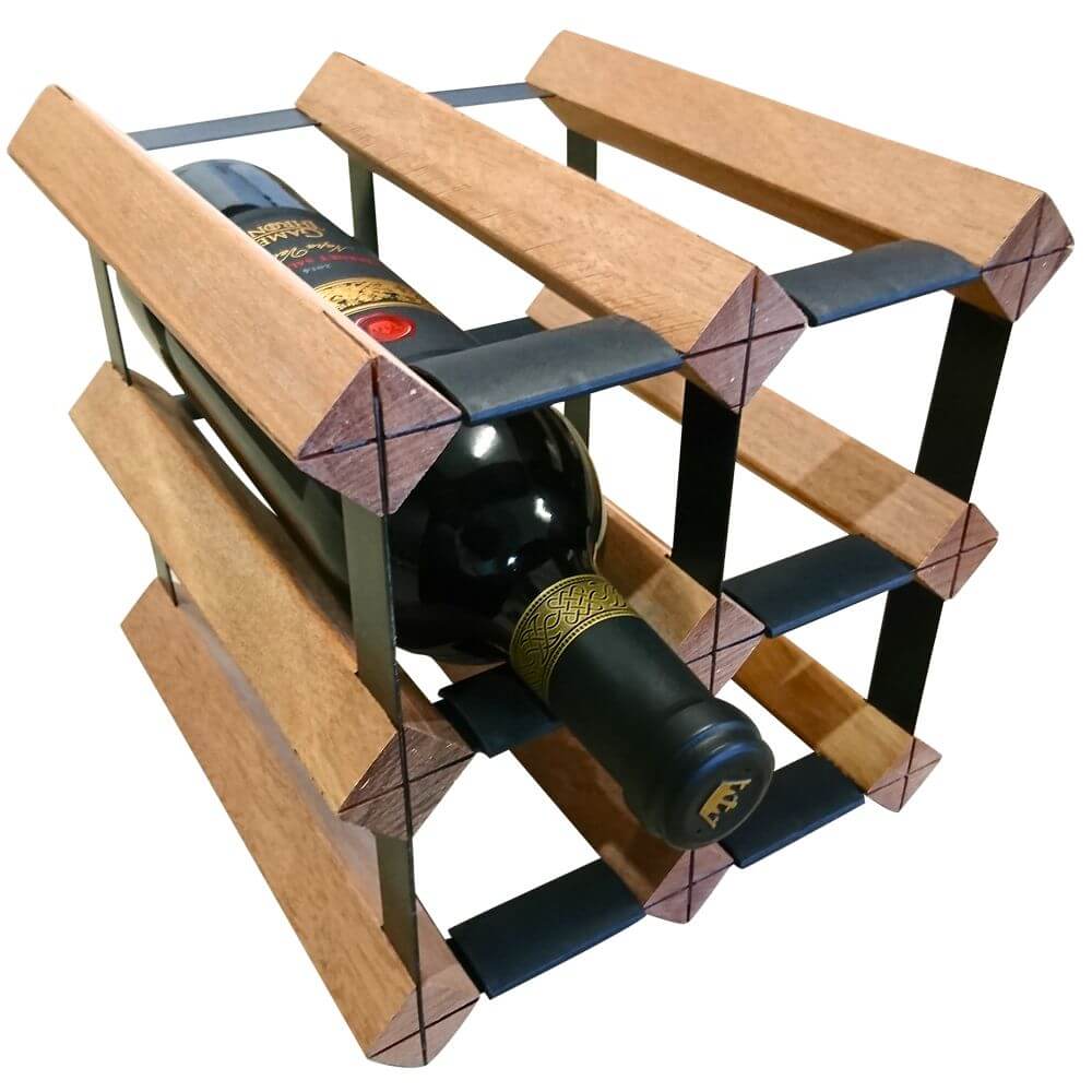 Vino Stack 4 Pocket Mahogany Wine Rack - WINE - Wine Racks - Soko and Co