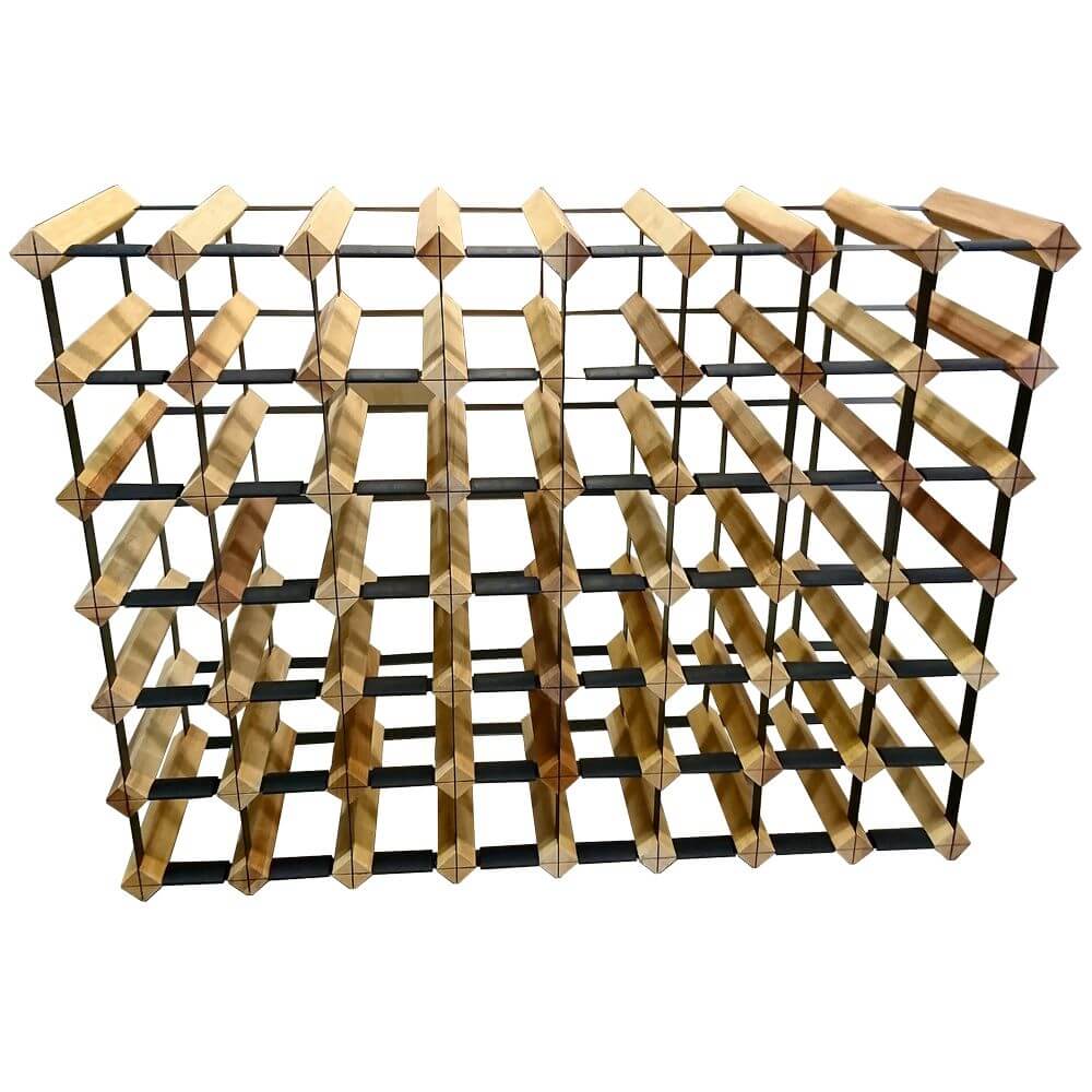 Vino Stack 48 Pocket Mahogany Wine Rack | Soko & Co