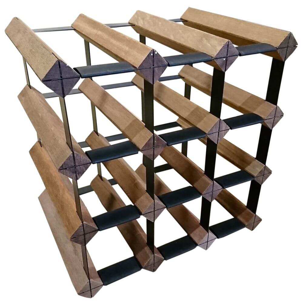 Vino Stack 9 Pocket Mahogany Wine Rack | Soko & Co