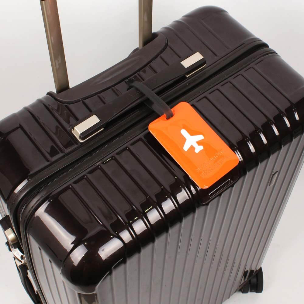 Vivid Rectangular Luggage Tag Orange - LIFESTYLE - Travel and Outdoors - Soko and Co