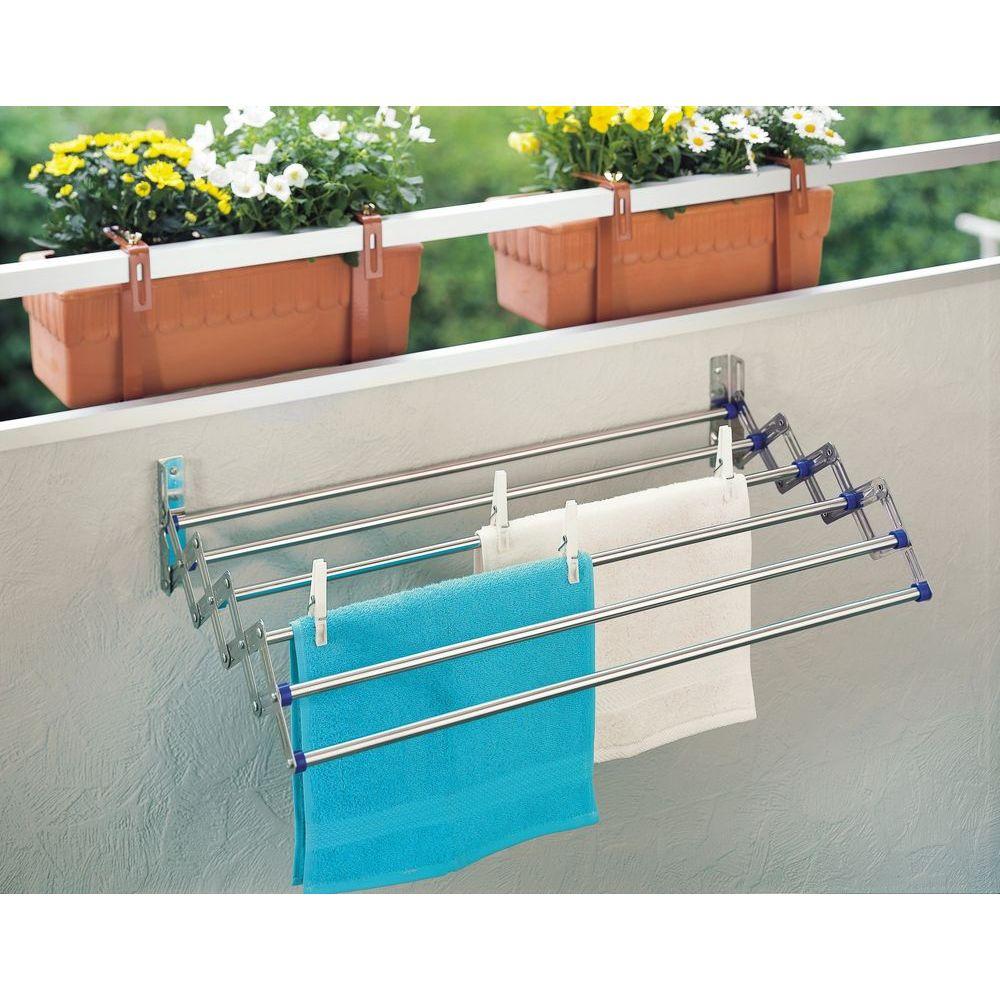 Wall Mounted Stainless Steel Concertina Clothes Airer - LAUNDRY - Airers - Soko and Co