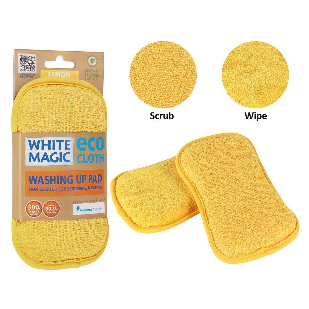 White Magic Eco Dish Washing Sponge Lemon - KITCHEN - Sink - Soko and Co