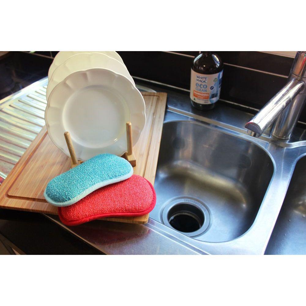 White Magic Eco Dish Washing Sponge Sea Blue - KITCHEN - Sink - Soko and Co