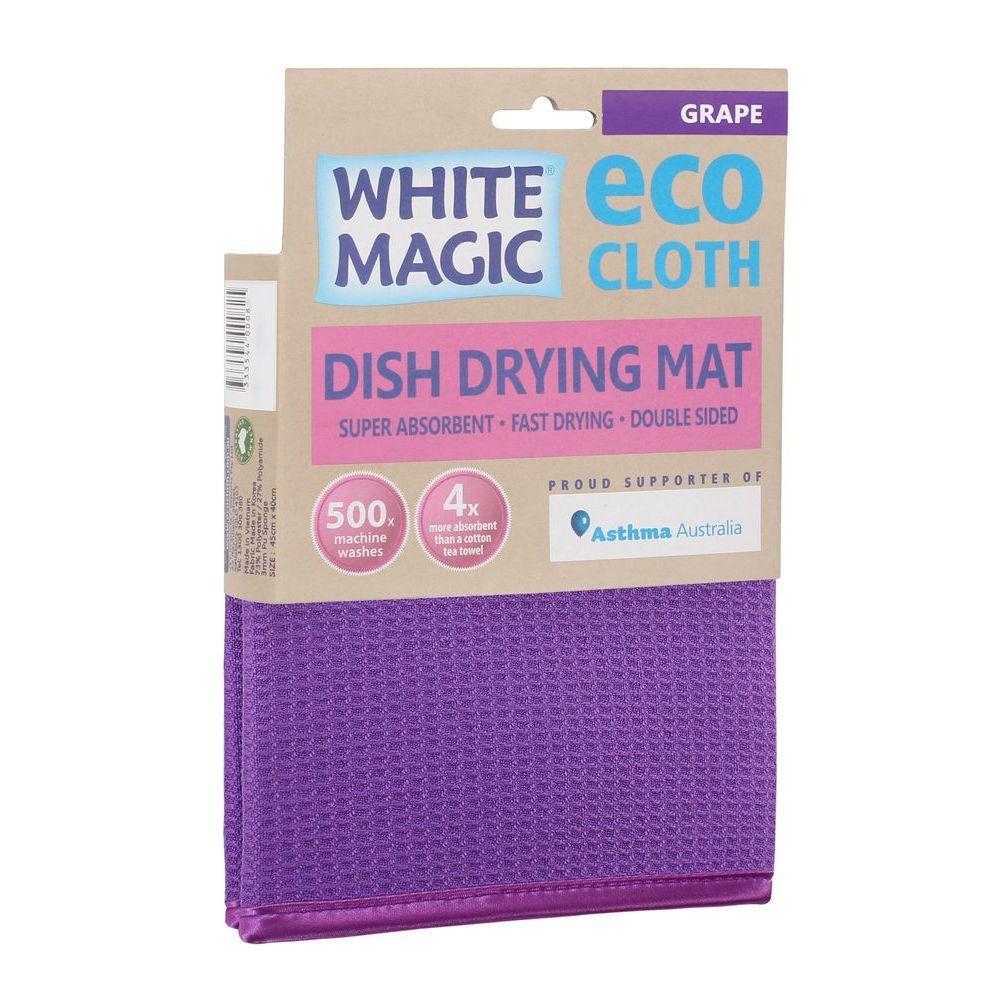 White Magic Microfibre Dish Drying Mat Grape - KITCHEN - Dish Racks and Mats - Soko and Co