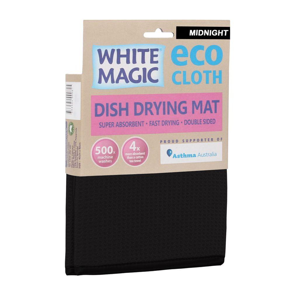 White Magic Microfibre Dish Drying Mat Midnight - KITCHEN - Dish Racks and Mats - Soko and Co
