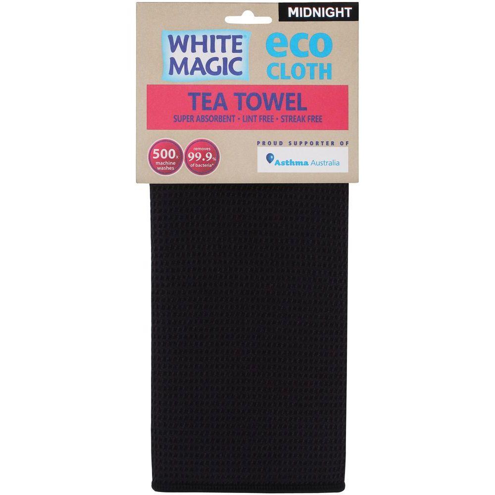 White Magic Microfibre Tea Towel Midnight - KITCHEN - Sink - Soko and Co